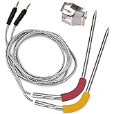 2pcs Replacement Meat Probe for Weber iGrill 2 Thermometer with 2 Probe Clip for Weber iGrill Mini &amp;iGrill 3 &amp;iGrill Pro Replacement Probe