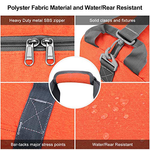 Travel Duffel Bag, 55L Foldable Duffle Bag with Shoes Compartment