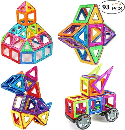 Magnetic Blocks Set 93 PCS Kids Magnetic Toys Construction Building Tiles Blocks for Creativity Educational