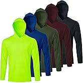 LeeHanTon Men UPF 50+ Sun Protection Hoodie Long Sleeve T Shirts Pack Quick Dry Shirt for Athletic Running Activewear Workout