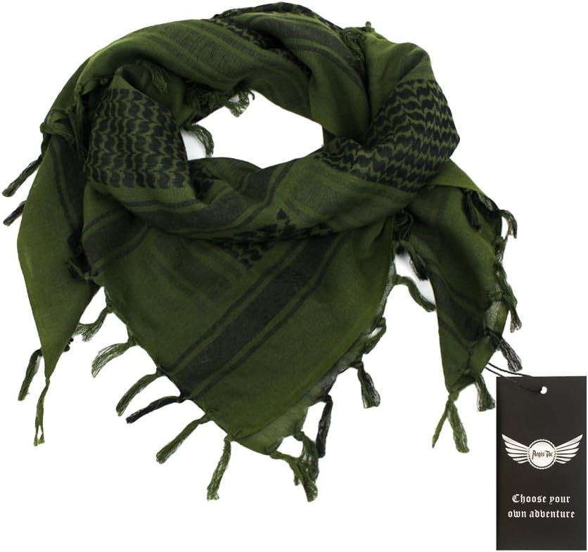 AegisTac Tactical Desert Scarf Shemagh Keffiyeh Head Wrap Arab Scarf 100% Cotton for Men & Women