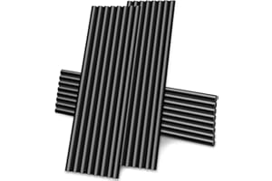 Manarty Black Hot Glue Sticks, 24PCS Mini Size 0.27" Dia x 8" Long Hot Melt Glue Stick Colored, All Temperature Adhesive EVA Glue Sticks for Repairing Sealing Stamp DIY Art Craft Decoration