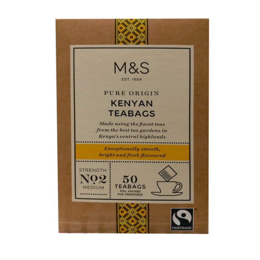 Marks and Spencer, Kenyan 50 Tea bags 125g (1 Pack) USA Stock Grocery & Gourmet Food Marks and Spencer, Kenyan 50 Tea bags 125g (1 Pack) USA Stock Grocery & Gourmet Food