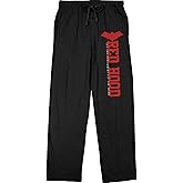 Batman Red Hood Let the Punishment Fit the Crime Men's Black Graphic Sleep Pajama Pants