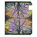 Wamika Rainbow Tree of Life Mailbox Cover Colorful Forest Tree Mailbox Covers Magnetic Mailbox Wraps Post Letter Box Cover Standard Size 18