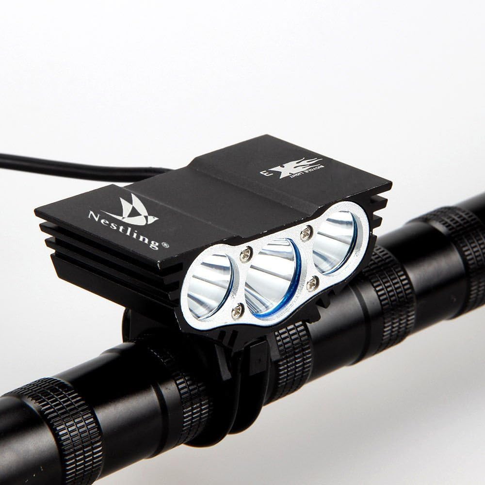 Nestling® 3 x Cree LED de vélo Rechargeable 6600LM Phare Phare vélos
