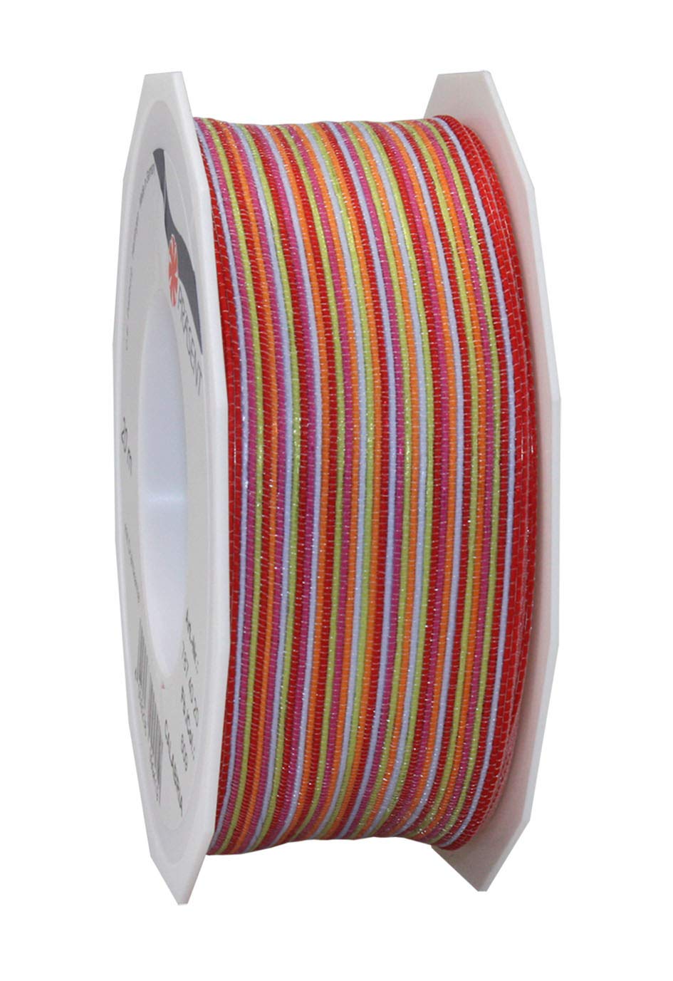 Präsent - Calabria Wired Ribbon Red 40 mm Width, 20 m Length