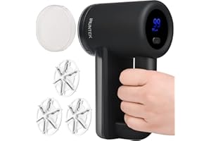 iRUNTEK Rechargeable Fabric Shaver & Lint Remover｜3-Speed Lint Shaver with LED Display & Type-C Fast Charging Port｜Sweater Shaver with Large Lint Bin｜Removes Fuzz & Pills from Clothes Furniture, Black