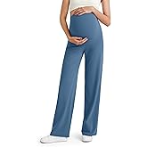 G4Free Women's Maternity BareFeel Wide Leg Yoga Pants