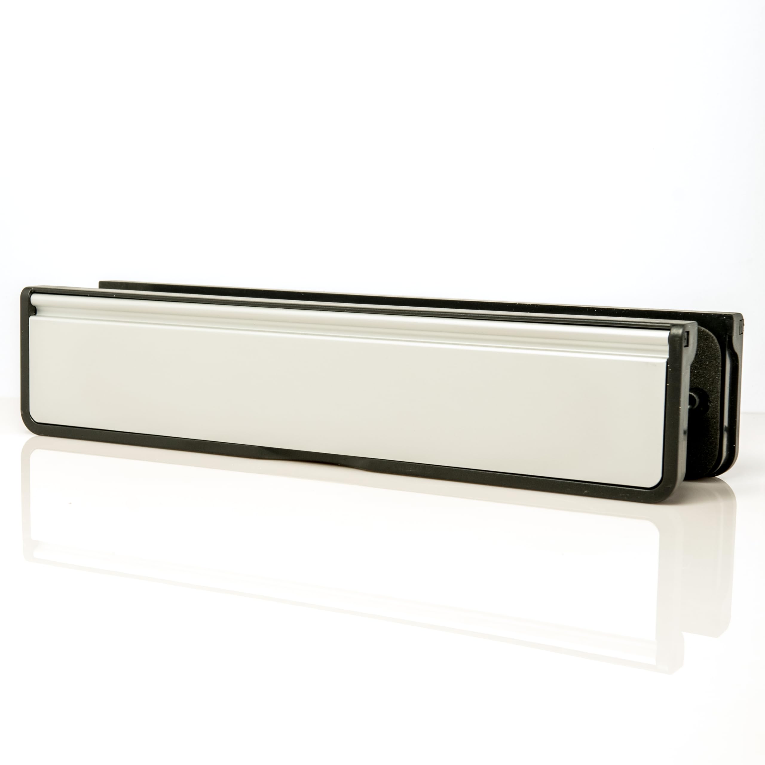 TSS Letterplate 12" in Silver, Telescopic Sleeved Letter Box for uPVC Doors with 40mm to 80mm Thickness. 12 Inch Letterbox for upvc Door in Silver