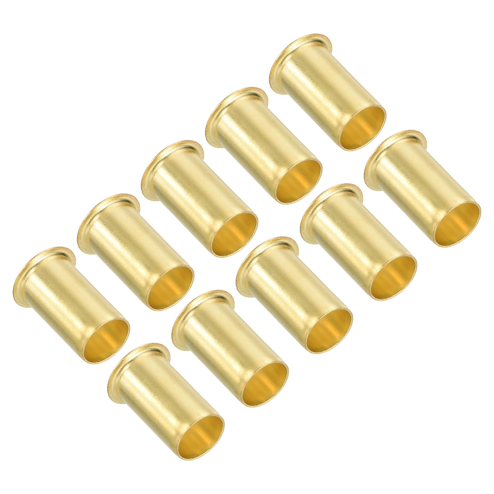 Photo 1 of PATIKIL Brass Compression Insert for 3/8" Tube OD, 10 Pack Insert Tube Support Compression Fitting Assortment Kit for Water Oil Air Pipe