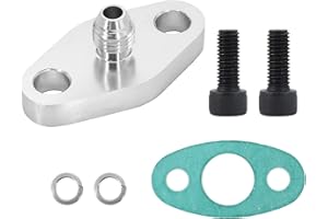 Tektall 4AN Fitting T3 T3/T4 T04 Turbo Oil Feed Inlet Flange Gasket Adapter Kit