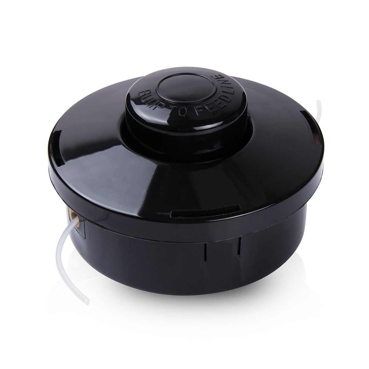 Yesmin Universal Gasoline Mower Replacement Head - Black Automatic Inlet Bump Feed Winding Wheel, Durable Rotary Tiller Grass Head Component