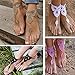 ROOMZOOM 1 Pair Ornate Barefoot Sandals Beach Wedding Bridal Knit Anklet Foot Chain