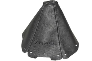 The Tuning-Shop for Mazda MX-5 MK1 1989-97 Shift Boot Black Leather Miata Black Embroidery