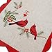 Grelucgo Embroidered Christmas Holiday Red Cardinal Bird Table Runner, Rectangular 15 x 70 inch