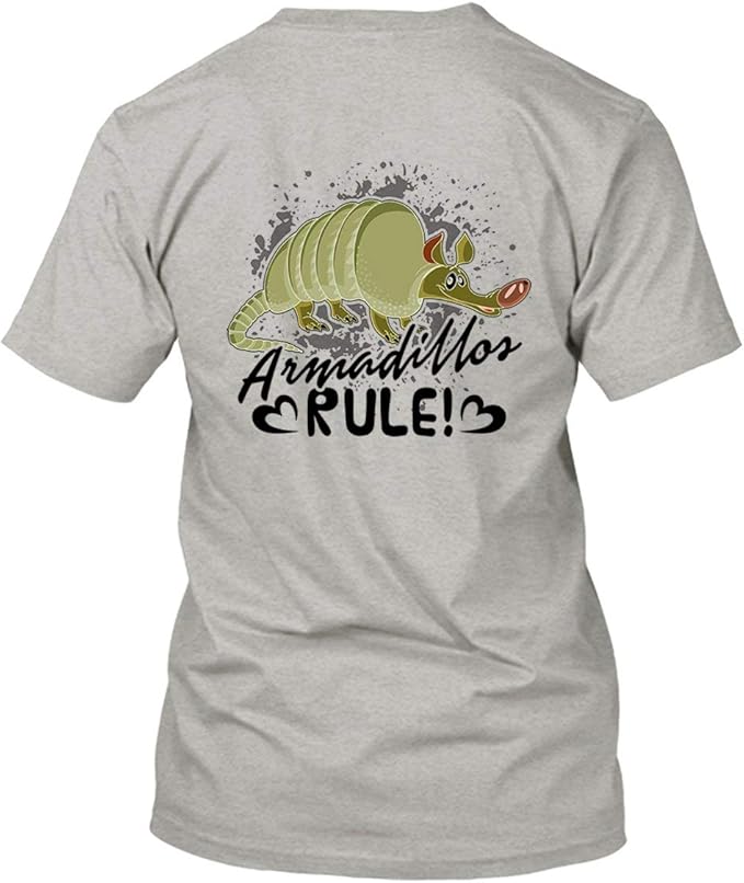 On Yellow Cool Armadillo Tee for Men, Armadillos Rule Women