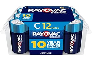 Rayovac 814-12PP GENF Alklaine C Size Recloseable Batteries,12 Pack