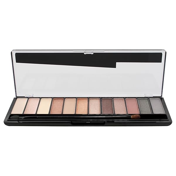 RIMMEL LONDON MAGNIF’EYES EYESHADOW PALETTE, 12 SHADES, BLENDABLE FORMULA, VERSATILE, 001, NUDE, 0.5OZ