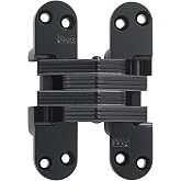 SOSS Invisible Hinge Model 218 for 1-3/4" Thick Material, 20 Minute Fire Rated, Zinc, Black E-Coat Exterior Finish, Model Number 218US19