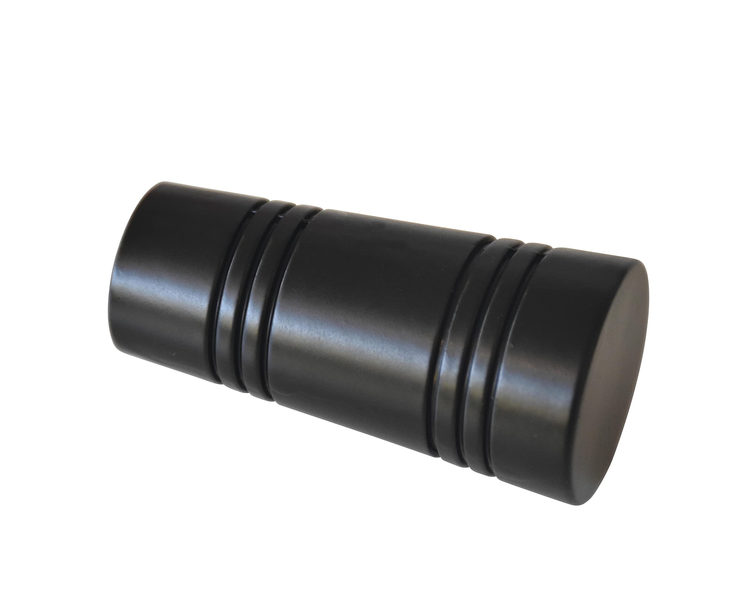 Gardinia 2 x Apollo Chicago Series Metal End Pins for Curtain Pole End Pins Diameter 20 mm Matt Black