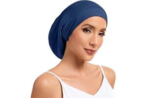 NatureKess Mulberry Silk Bonnet for Sleeping Women, 100% Silk Lining Hair Wrap for Sleep, Adjustable Slouchy Beanie Hat