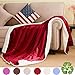 Warm Sherpa Throw Blanket Winter Fuzzy Super Soft Microfiber Fleece Fur Quilts for Kids Toddler Nursery Bedding Couch Sofa Crib Lap Covers by VVFamily, Rust Red 50x60