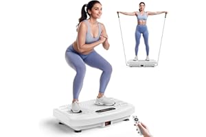 TAEVNO Vibration Plate Exercise Machine Weight Loss, Full Body Workout Vibration Plate Lymphatic Drainage, 199 Adjustable Speeds Power Shaping Vibrating Plate 450 Lbs Capacity Fitness Platform
