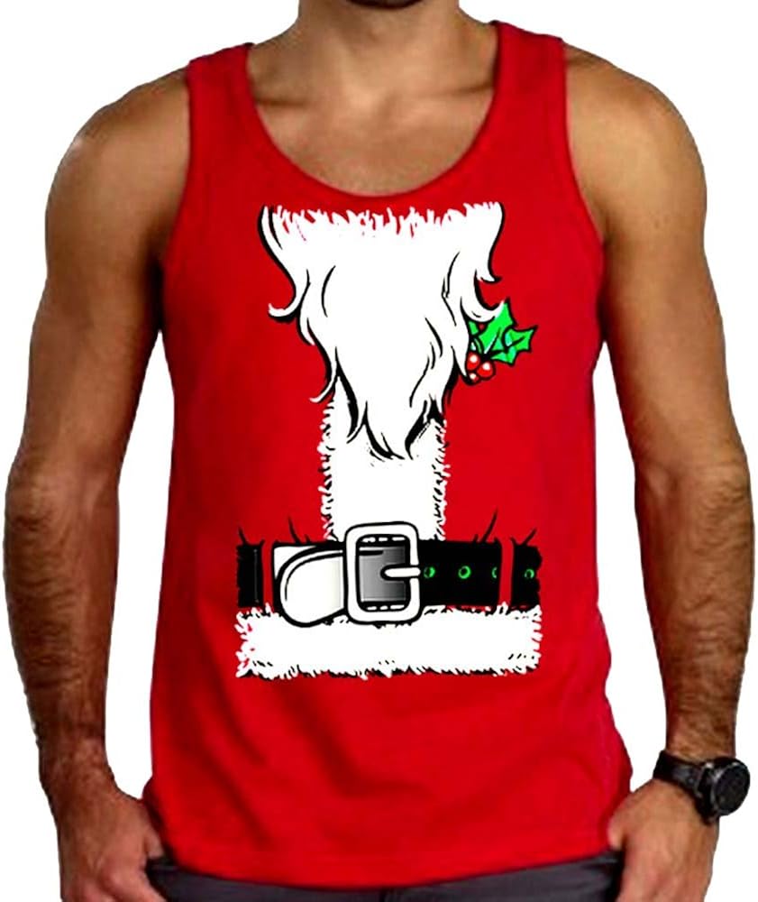 Santa Claus Men S Tank Top Christmas Shirt Red S 3xl Pilihax