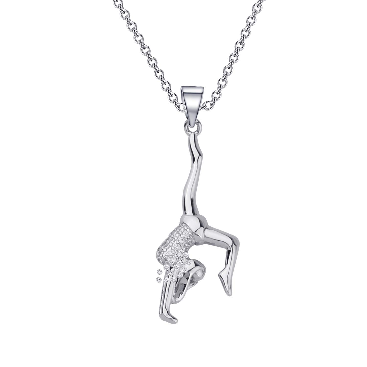 FUSTMW Gymnastics Gifts Gymnast Necklace Gymnast Team Coach Gifts
