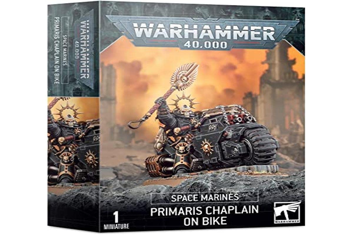 Games Workshop - Warhammer 40,000 - Space Marines Primaris Chaplain On Bike, Black