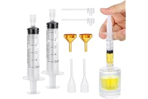 Segbeauty 0.17oz Perfume Refill Pump Tools, 8pcs Perfume Dispenser Transfer Tools Kit, Include 2 Funnel for Refill, 2 Clear Pump and Dropper, 5ml Plastic Perfume Extractor Refill Tool for Cologne