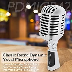 Pyle Classic Retro Dynamic Vocal Microphone - Old