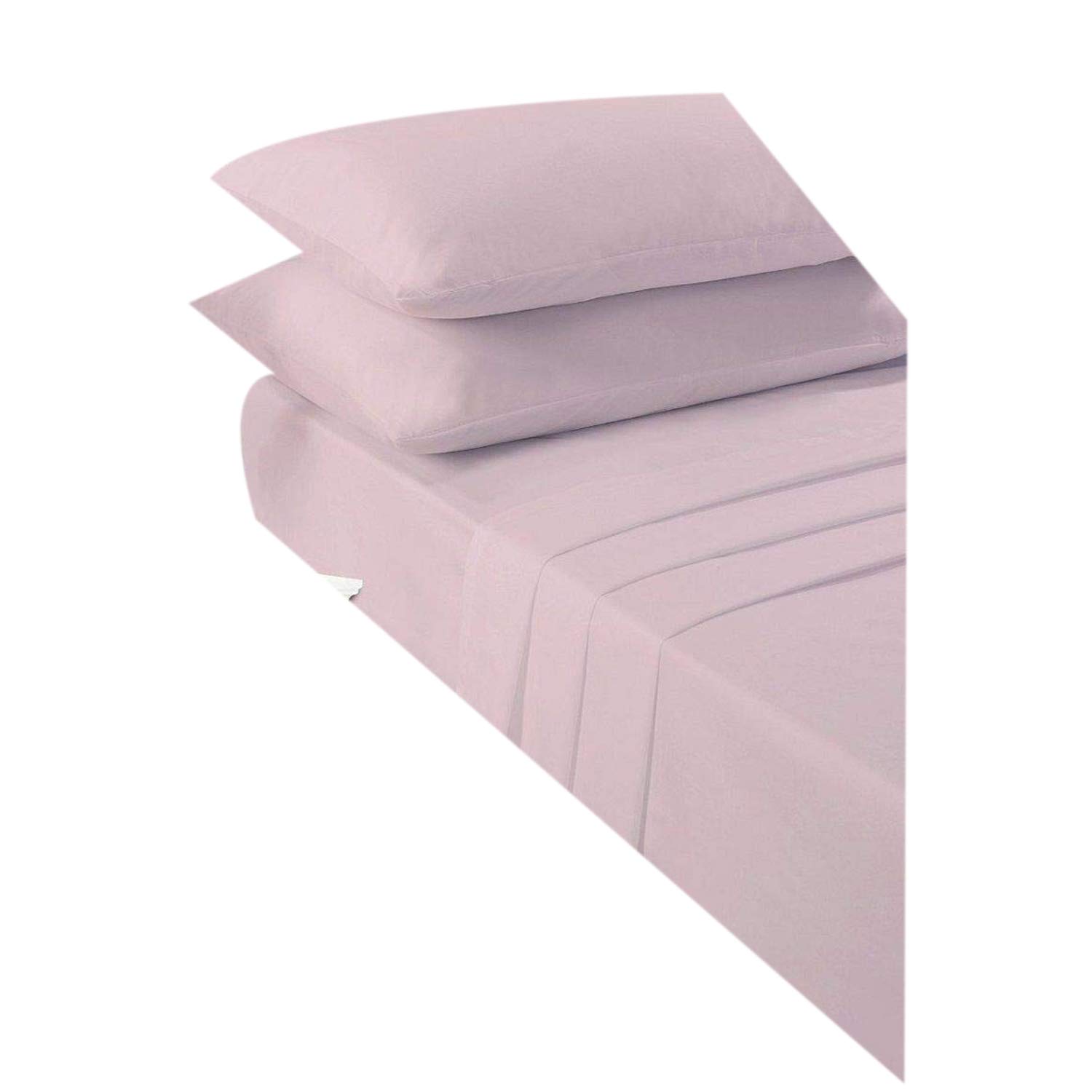 Linens Range® Plain Dyed Poly Cotton Pink Single Flat Sheet (Pink, Single) Amazon.co.uk