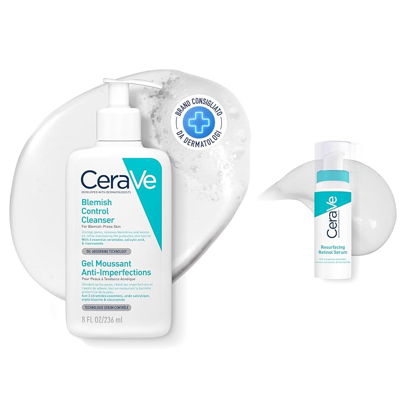 CeraVe Kit con Detergente Controllo Imperfezioni e Siero Anti