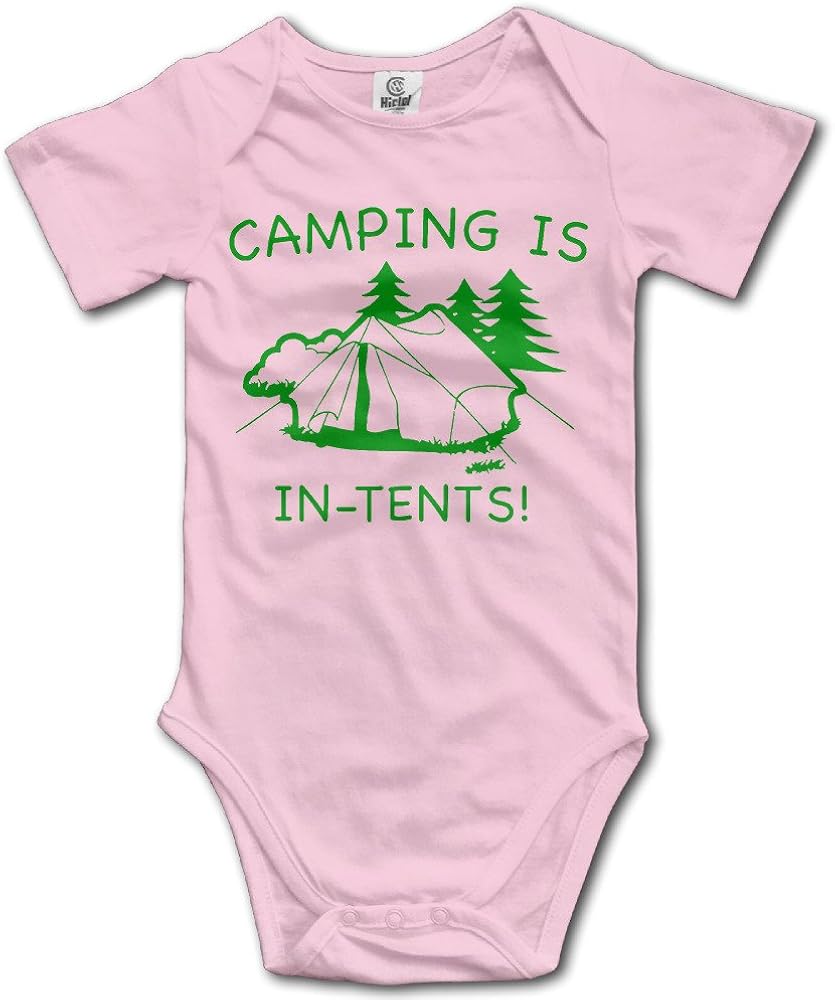Camping Is In Tents Baby Onesie Cute Cartoon Funny Onesies Printed