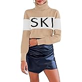 ALPSWARE Women Turtleneck Sweater Warm Shirts Apres Ski Shirt with Ear and Thumb Holes Winter Skiing Snow Trip Party Fit