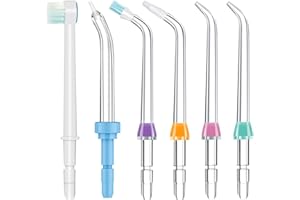 RAXSEG Replacement Tips for Waterpik Water Flosser Classic Jet Tips Waterpik' Replacement Parts (6 Tips)