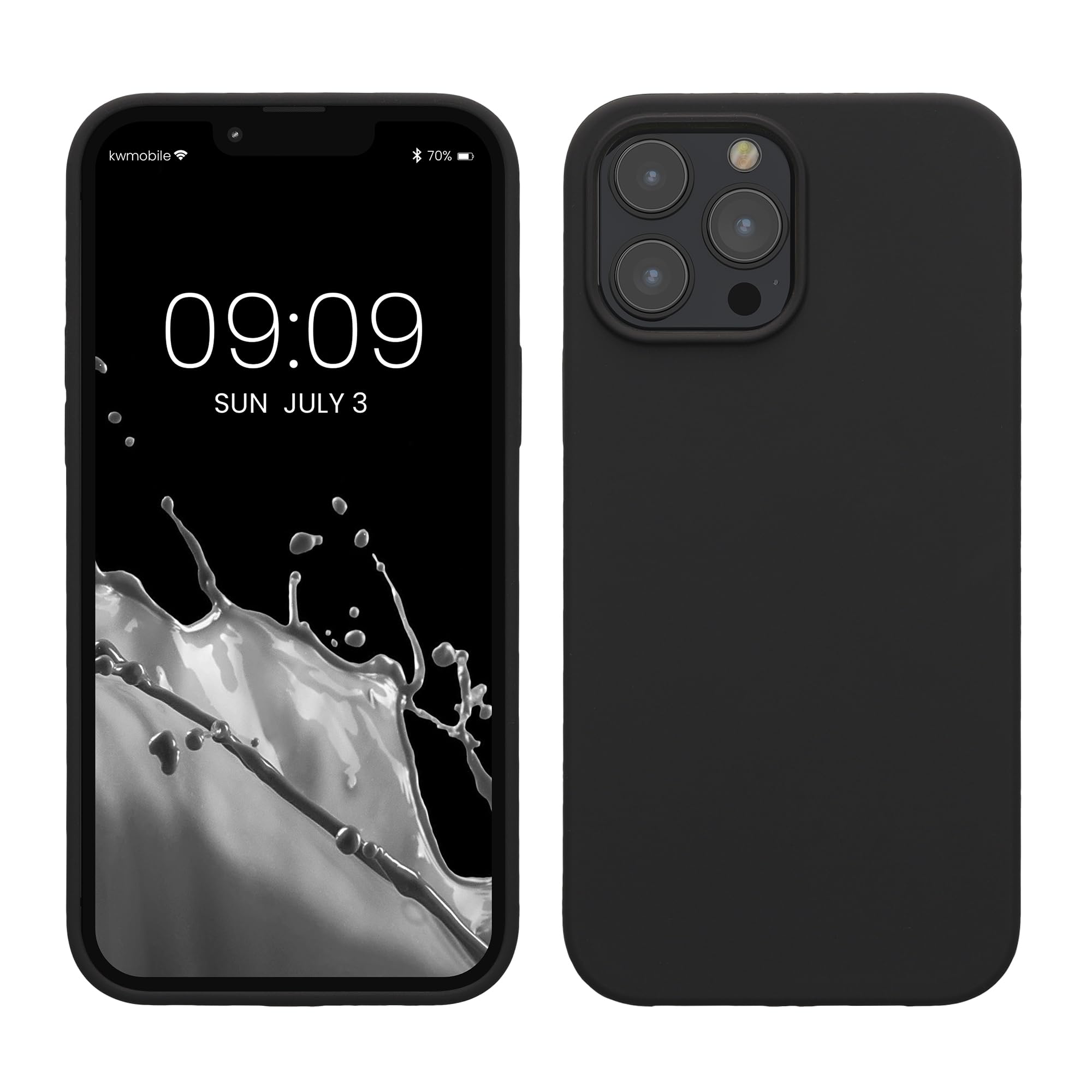 kwmobile Case Compatible with Apple iPhone 13 Pro Max Case - TPU Silicone Phone Cover with Soft Finish - Black Matte โ image 1