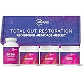 Microbiome Labs Total Gut Restoration Kit (Powder) - 3-Product Gut Health Spore Based Probiotic, Prebiotic Powder & Mucosal Immunoglobulin + Amino Acids Supplement for Immune, GI & Digestive Health