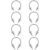 Ovxznts 8PCS Long Spike Septum Rings 16G Surgical Steel Snake Bite Jewelry Lip Rings Smiley Piercing Jewelry for Women Men Spike Length 3mm/4mm/5mm/6mm