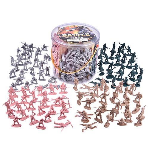 Army Toys Soldiers,Plastic Army Men Military Action Figures Civil War WW 2, Parties Combat Special Forces with Green Army Soliders 240 Pcs