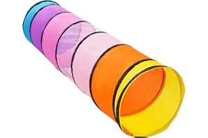 Pink Colorful Pop Up Crawl Tunnel Toy Tent for Baby Toddlers,Infant Children or Dog Cat Pets, Indoor & Outdoor Toys for Boy a