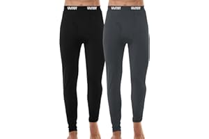 URATOT Men's Thermal Underwear Bottom Fleece Long Johns for Men Soft Warm Base Layer Thermal Pants for Cold Weather