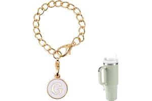 MOTAIN Letter Charm Accessories For Stanley Cup,Stainless Steel Name Id Letter Handle Charm,Water Cup Handle Letter Charm