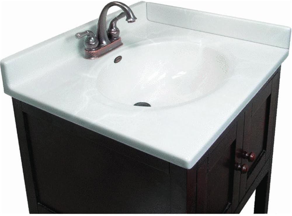 Imperial VC2522W 25X22 MRBLD WT VAN TOP Vanity Sinks