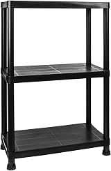 TekBox Garage Storage Shelves Black Plastic 3 4 or 5 Tier Unit view 7