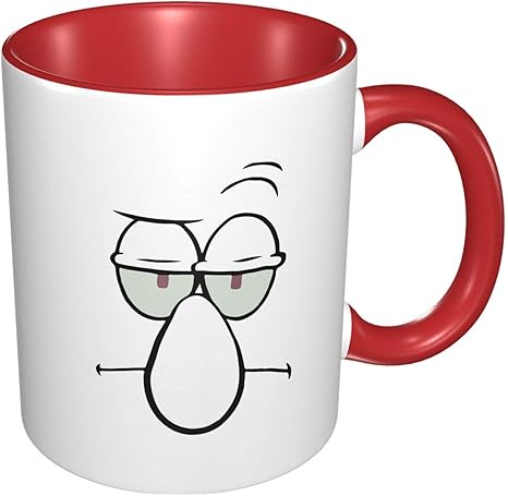 Amazon Co Jp マグカップ 陶器 セラミックマグ スポンジ ボブ キャラ イカルド フェイス イラスト コーヒーカップ ミルクコップ カップルカップ おしゃれ 330ml 耐熱水コップ 誕生日プレゼント Cup コーヒーマグ ティーカップ ビール ペン立て ボックス付き インテリア