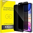 JETech Privacy Full Coverage Screen Protector for iPhone 11/XR 6.1-Inch, Anti-Spy Tempered Glass Film, Edge to Edge Protection Case-Friendly, 2-Pack