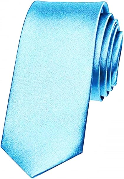 Idee Regalo Natale Marito.Cravatta Uomo Celeste Slim Raso Stretta Sottile Elegante Casual Ragazzo Idea Regalo Natale E Compleanno Marito Fidanzato Amazon It Abbigliamento